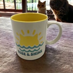Rise & Shine Coffee Tea Mug Cup. Super Cute Cat Lady Box. Smiles Each Morning.